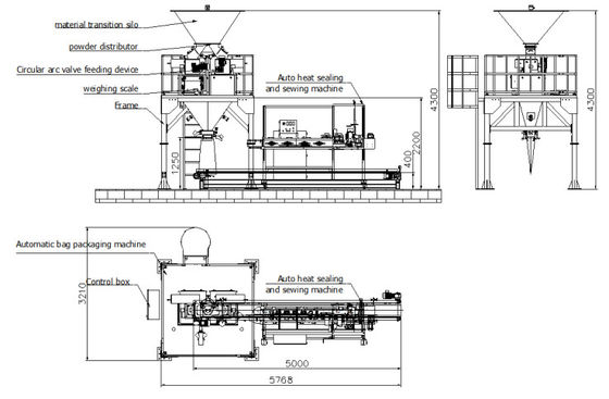 acheter Type de pesée Machine d'emballage chimique Vitesse d'emballage 300 sacs/heure SS304 Matériau fabrication en ligne