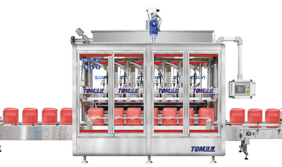 5L-30L 8 buses Machine de remplissage de lubrifiant contrôlée par PLC