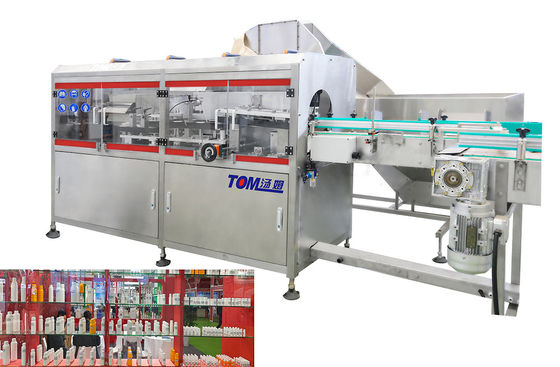 Ligne d'emballage de pesticides de type horizontal Découpeuse automatique de bouteilles